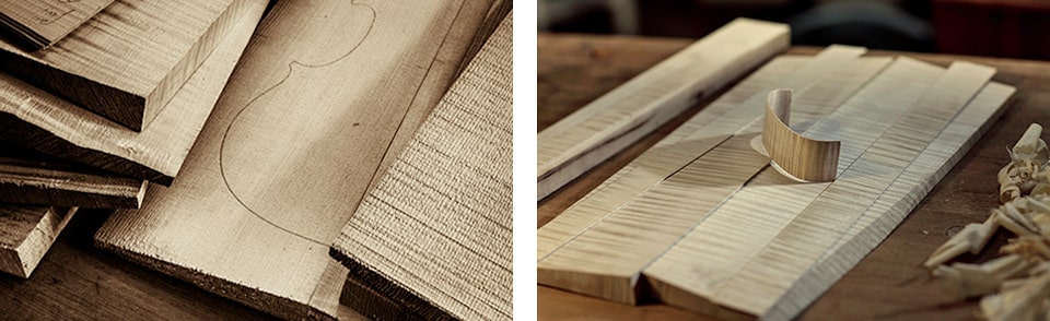 Klangholz für den Bau eines Streichinstruments